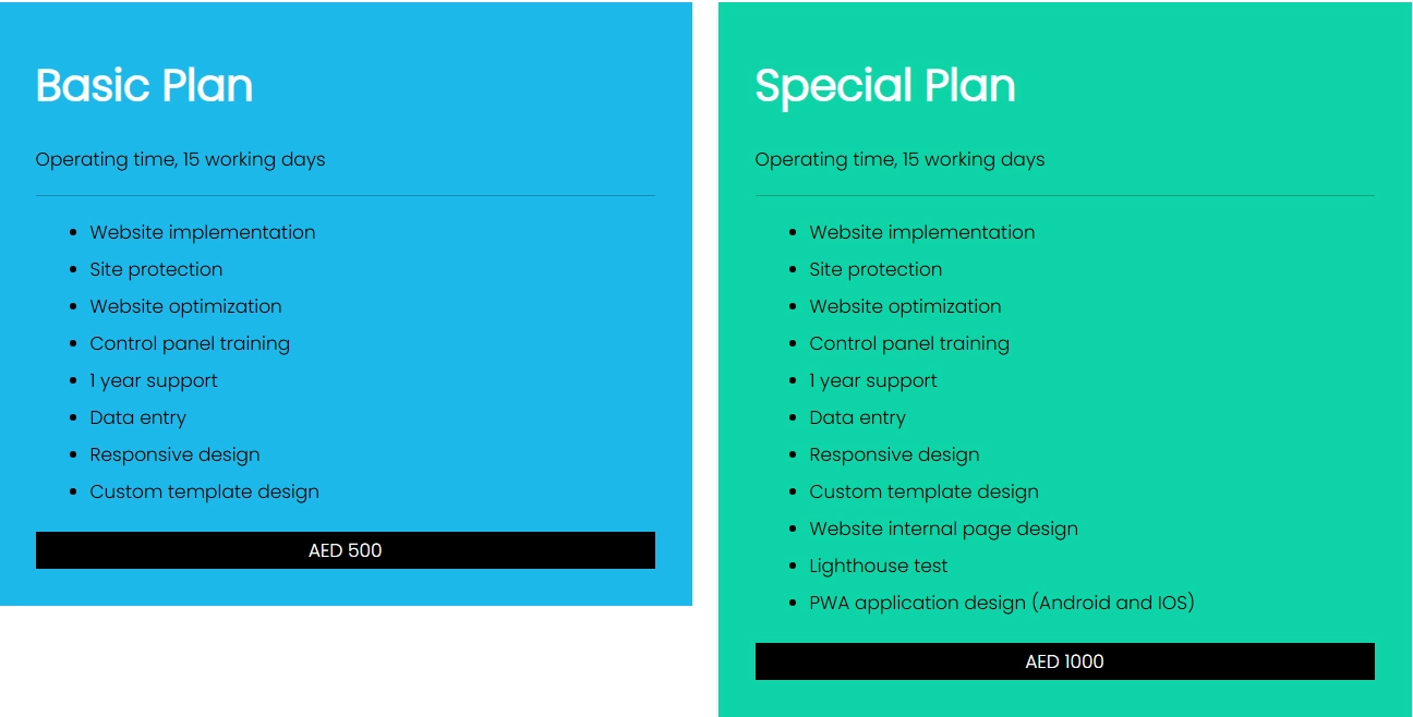 Cost of Creating a Website in Dubai: website design prices