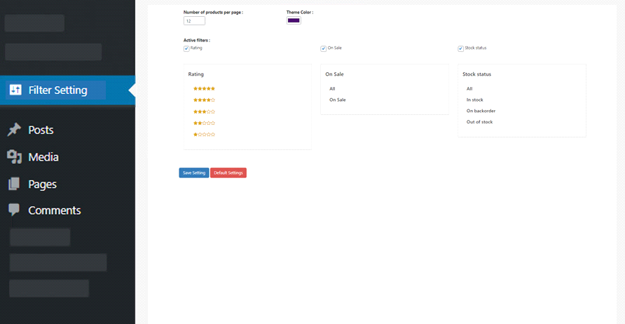 woocommerce product filter